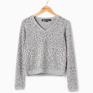 Yummy Leopard V-Neck Pullover 1X